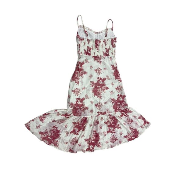 Chicwish Plum Blossom Shirred Cami Midi Dress Size Medium - Picture 2 of 7